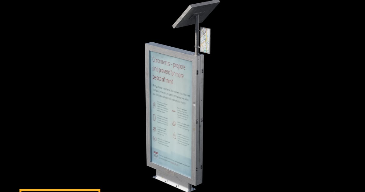 Kitbash: City Streets - Billboard A 3D, Incl. city & screen - Envato