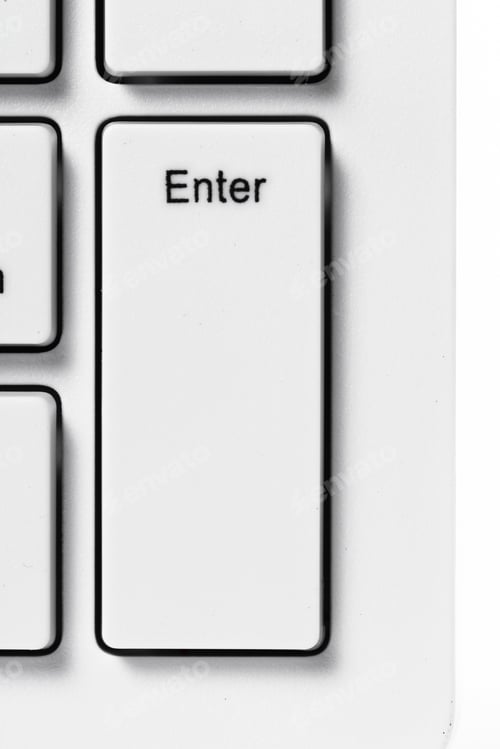 Preview: close up of a white computer keyboard