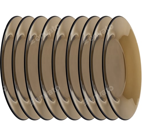 Preview: Stack plates on white background.