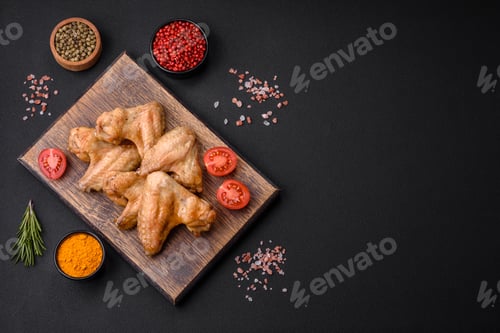Preview: Baked chicken wings with salt, spices and herbs