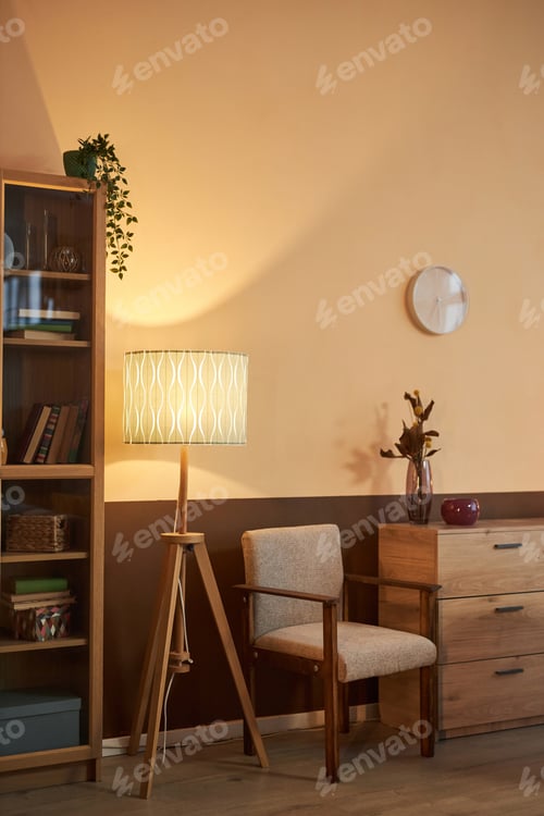 Preview: Cozy Sitting Area with Tall Lamp