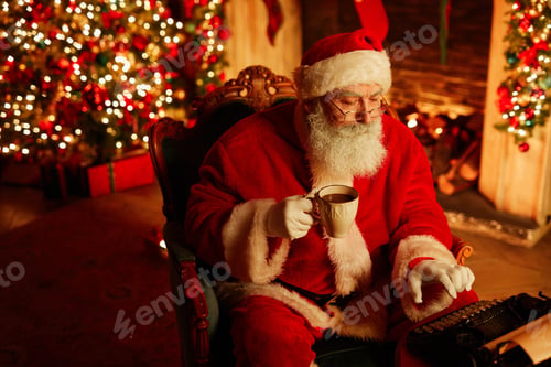 Preview: Santa Claus Relaxing At Home