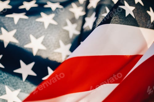 Preview: Abstract Close-Up of United States Flag