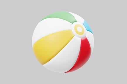 Preview: Inflatable beach ball colorful design