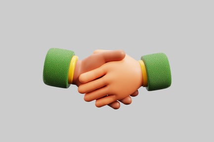 Preview: Cartoon handshake collaboration agreement