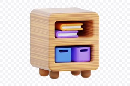 Preview: Modern Books Cupboard