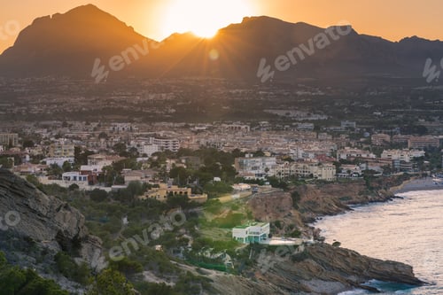 Preview: Sunset over Albir in Alicante,Spain