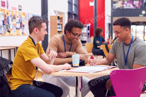 Preview: College Student Meeting With Male Tutor In Busy Communal Campus Building