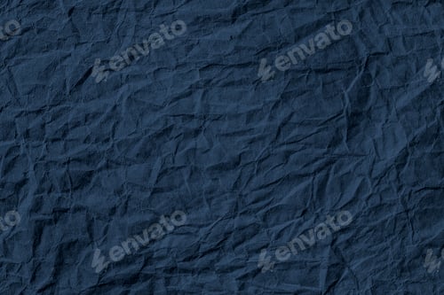 Preview: Crumpled dark blue paper textured background