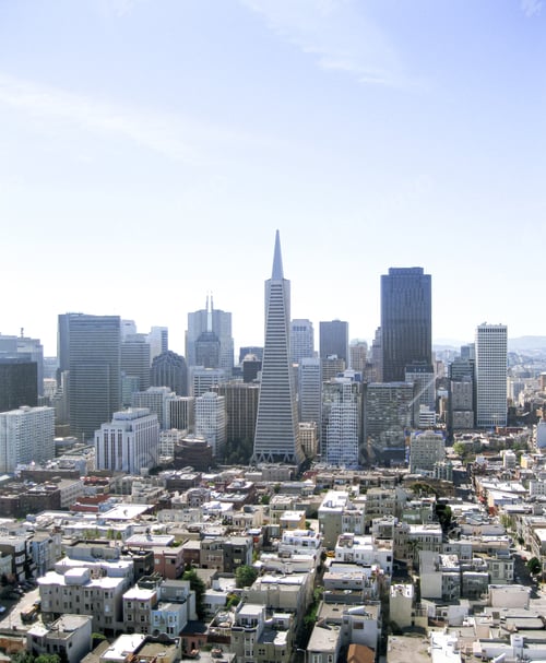 Preview: City view with a top view of San Francisco. California while traveling the USA
