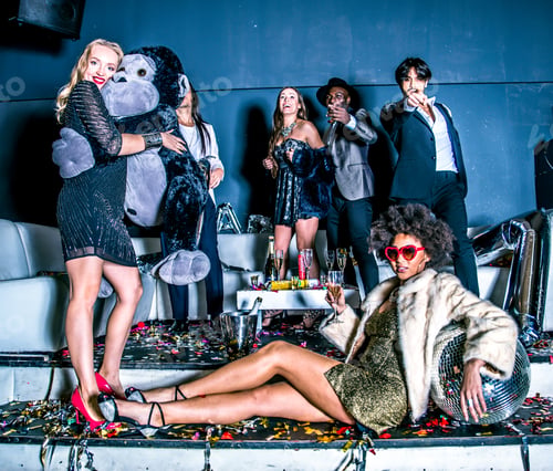 Preview: Friends having party in a nightclub