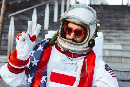 Preview: lgbt spaceman in a futuristic station
