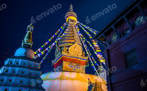 Preview: Night view of Swayambhu Stupa