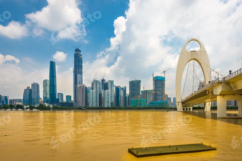 Preview: Guangzhou, China city skyline