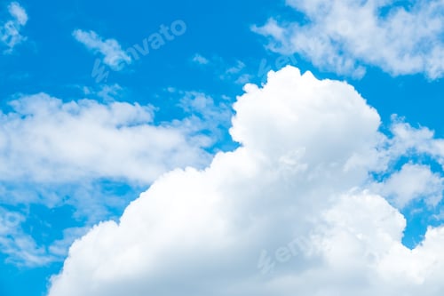 Preview: Looking up at big cloud at blue sky,nature background