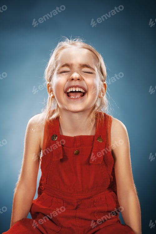 Preview: Beautiful Portrait Of A Happy Little Girl Smiling