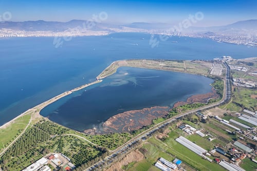 Preview: Aerial view of the Inciralti City Forest Izmir Turkey.