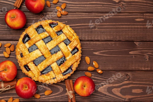 Preview: Traditional homemade pie for Thanksgivingautumn holiday
