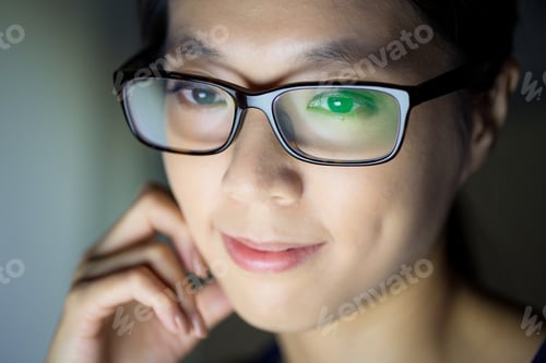 Preview: Woman look at computer screen