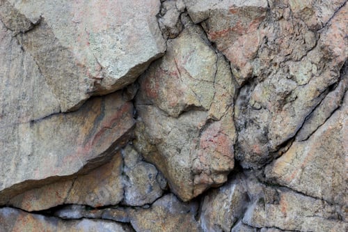 Preview: Granite Rocks With Faults, A Background Of Old Stones, Tectonic Movements, Destruction Of A Granite