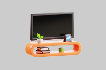 Preview: Cartoon tv console set