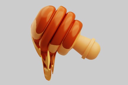 Preview: Tilted cylinder with dripping fluid and elongated appendage