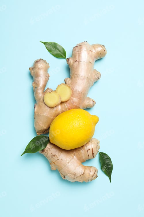 Preview: Seasoning and spices concept - ginger, homemade seasoning