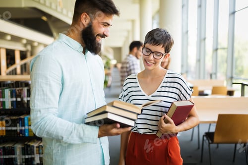 Preview: Couple of happy students at the university