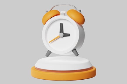 Preview: Cartoon alarm clock on stand
