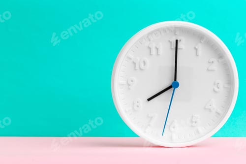 Preview: Wall Clock on color background