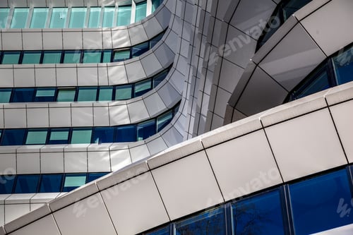 Preview: Artistic design details in the facade of modern architecture