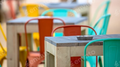 Preview: Modern Restaurant terrace with ashtray