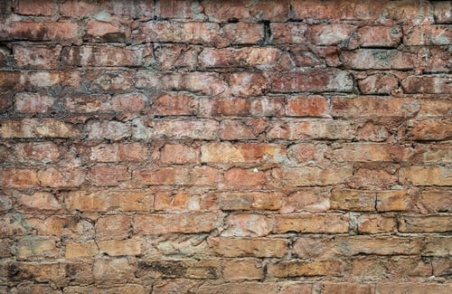 Preview: Old weathered red Brick wall. Vintage texture Background.
