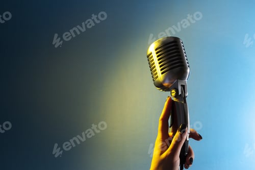 Preview: audio microphone retro style