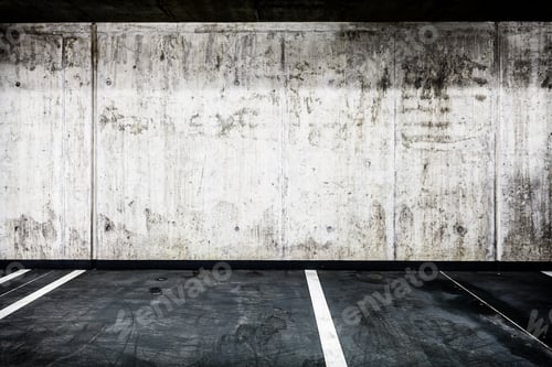 Preview: Concrete wall underground garage interior background texture
