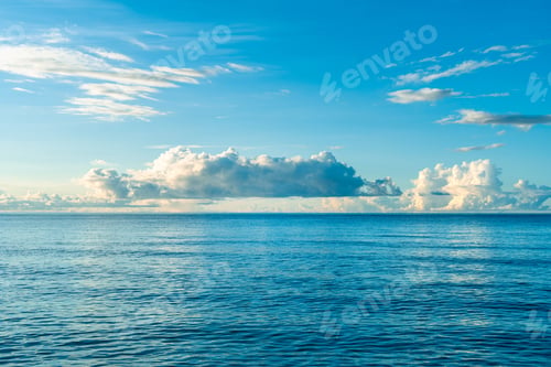 Preview: Blue ocean and sky summer background image
