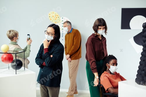 Preview: Diverse Group of People At Exhibition