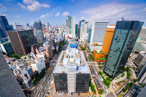 Preview: Osaka, Japan Umeda District Cityscape