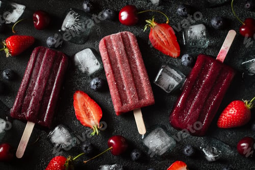 Preview: Bright summer Popsicle of berries.
