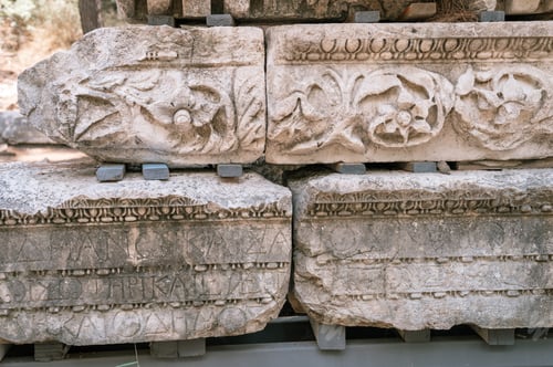 Preview: ruined construction ornament building architecture. explore the excavations of the ancient ruins