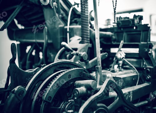 Preview: Old press printing machine