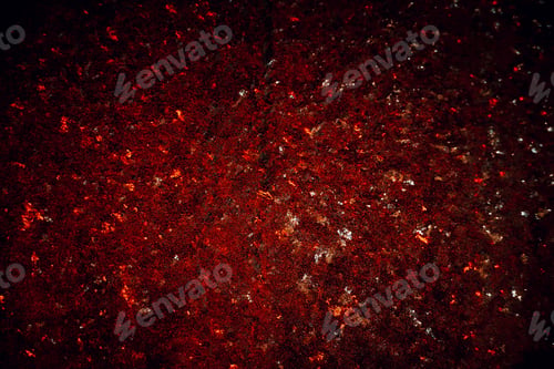 Preview: Space abstract background. Christmas backdrop. Texture of red shiny crystals.