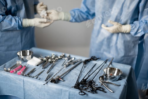 Preview: Surgeons prepare sterile medical instruments for surgery
