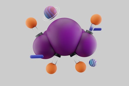 Preview: Abstract molecule with planets design