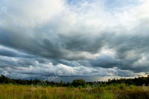Preview: Storm clouds with the rain. Nature Environment Dark huge cloud sky black stormy cloud