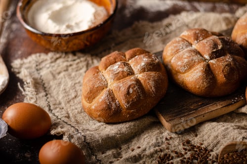 Preview: Freshly baked homemade buns