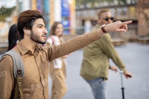 Preview: Students walking on territory of university campus
