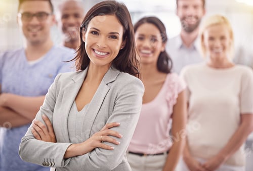 Preview: Cropped portrait of a diverse group of businesspeople