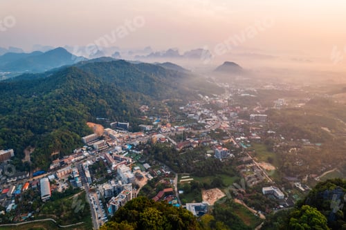 Preview: Beautiful view of the seaside town of Krabi