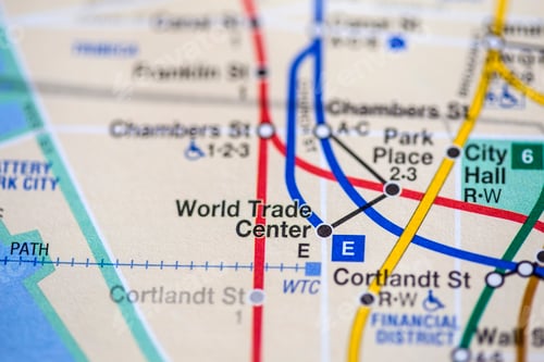 Preview: World Trade Center, Eigth Avenue Line, NYC. USA